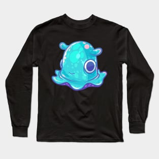 Cute Turquoise Dumbo Octopus Long Sleeve T-Shirt